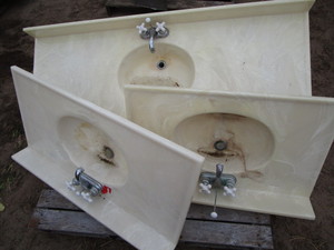 lot 30 image: Commode tops with hardware, 31L, 3...