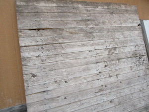 lot 47 image: Weathered wood wall section, 1X lum...