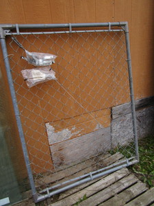 lot 50 image: Chain link door with hardware, 44W...