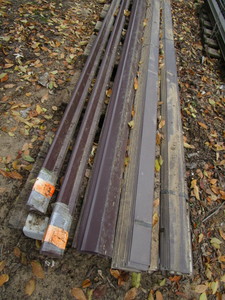 lot 98 image: Steel pole barn roof edge, drip edg...