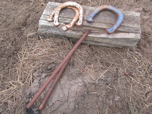 lot 77 image: Horse shoes, throwing...