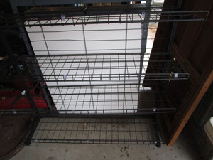 lot 285 image: Wire shelf, 49Wx15Dx 72H to top ...
