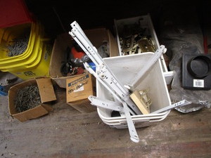 lot 126 image: Nails, cabinet hardware, drawer sli...