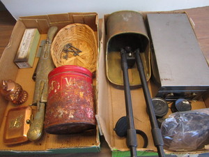 lot 161 image: Carving set, stand, lens covers for...