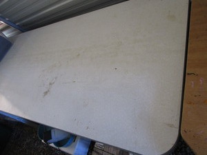 lot 178 image: Table tops, three 72Lx30D, one en...