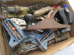 lot 212 image: Stanley plane with tools...