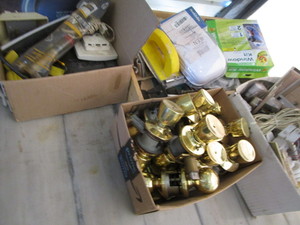 lot 219 image: Door knobs, door bell, electrical s...