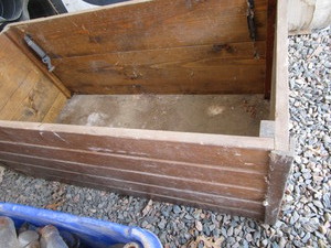lot 238 image: Wooden box...