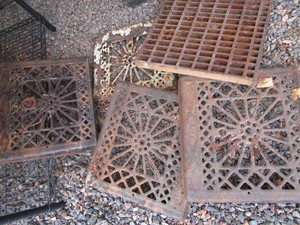lot 246 image: Vintage floor grates...