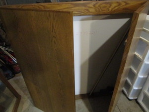 lot 258 image: Wall mount whiteboard cabinet, 49x...