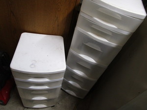lot 263 image: Plastic storage, roller units with ...