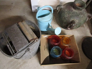 lot 270 image: DeLuxe vintage mop bucket, watering...