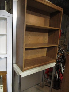 lot 281 image: Bookshelf 30Wx12Dx41H and metal ...