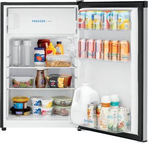 Frigidaire - 4.5 Cu. Ft. Mini Fridge with Top Freezer - Silver