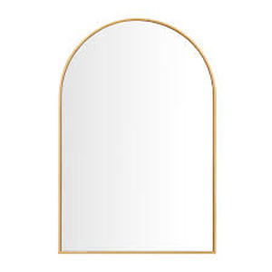 Medium Arched Gold Classic Accent Mirror (35 in. H x 24 in. W)