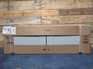 Shaker Assembled 36x12x12 in. Wall Bridge Kitchen Cabinet in Dove Gray