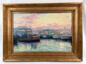 lot 2 image: Thomas Kinkade Fishermans Wharf - SLE 351550 GP - Framed