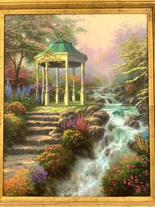 lot 6 image: Thomas Kinkade Sweetheart Gazebo SN Limited Edition - Framed