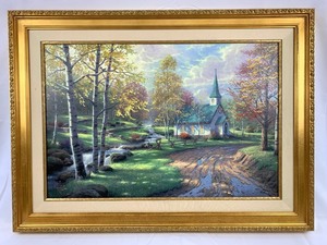 lot 7 image: Thomas Kinkade Aspen Chapel - Limited Edition Signed and Numbered GP - Framed