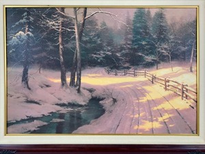 lot 8 image: Thomas Kinkade Winter Glen - Signed Numbered Limited Edition - Framed