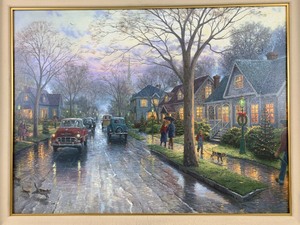 lot 9 image: Thomas Kinkade Hometown Christmas - SN Limited Edition - Framed