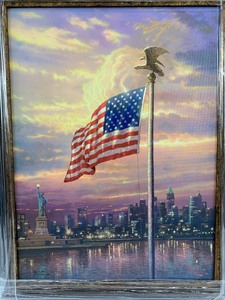 lot 15 image: Thomas Kinkade The Light of Freedom - Signed and Numbered Gallery Proof - Framed