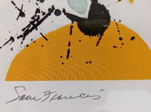 lot 104 image: Kenwood Wines 1990 - Sam Francis Abstract, Framed Print