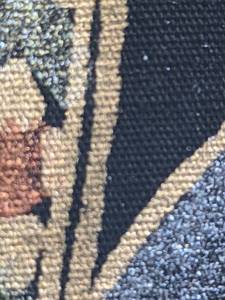 lot 111 image: Framed Silk Tapestry Thai Dancers Textile Art