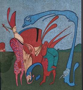lot 112 image: Mihail Chemiakin Carnival Series 11 Signed, Stamped LE Framed Print