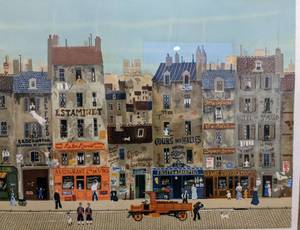 lot 115 image: Michel Delacroix Au Bon Muscadet Signed Framed Lithograph
