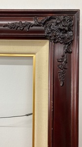 lot 44 image: Large Mahogany Color Wood Frame 32 x 44