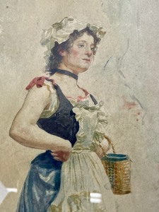 lot 52 image: Ornately Framed Michele Garinei Print