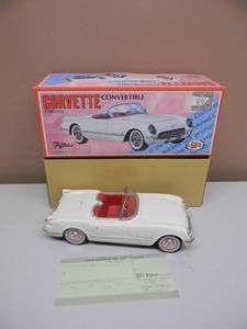 FIFTIES LEADWORKS JAPAN FRICTION CAR -  TYPE 1953 CORVETTE CONVERTIBLE - NEW IN BOX WITH TITLE - GREAT PIECE - APPROX 11 - SEE PICTURES