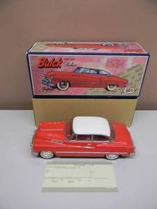 FIFTIES LEADWORKS JAPAN FRICTION CAR -  TYPE 1950 BUICK SEDAN - NEW IN BOX WITH TITLE - GREAT PIECE - APPROX 11 - SEE PICTURES