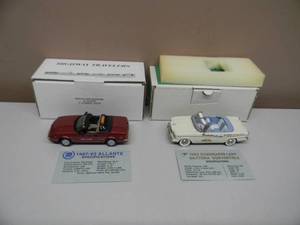 HIGHWAY TRAVELERS 143 SCALE DIECAST - 1962 STUDEBAKER LARK DAYTONA CONVERTIBLE & 1987-93 CADILLAC ALLANTE OFFICIAL PACE CARS - RARE GREAT SET - SEE PICTURES
