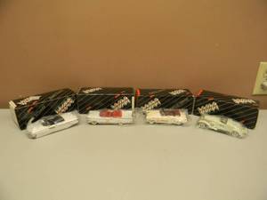 4 WESTERN MODELS 143 SCALE DIECAST - 1951 CHRYSLER NEW YORKER CONVERTIBLE - 1959 BUICK ELECTRA - 1933 CHRYSLER IMPERIAL - 1960 OLDSMOBILE NINETY EIGHT OFFICIAL PACE CARS - RARE GREAT SET - SEE PICTURES