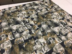 lot 89 image: Brand New Set of Two 60 x 52 Soft Fleece Cat Themed Throws
