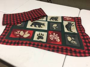 lot 100 image: Brand New Lot of FOUR 60x48 Woodland Creek Soft Bear Fleece Throws