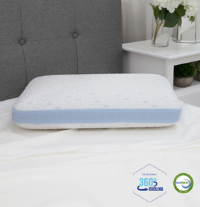 lot 57 image: Brand New SensorGel Cold Touch Gusseted Gel-Infused Oversized Memory Foam Pillow