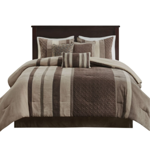 lot 66 image: Brand New Madison Park Kennedy 7 Piece Queen Comforter Set