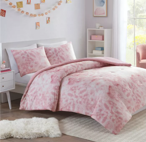 lot 71 image: Brand New Intelligent Design Jenna FullQueen 3-Piece Printed Jersey Knit Comforter Set