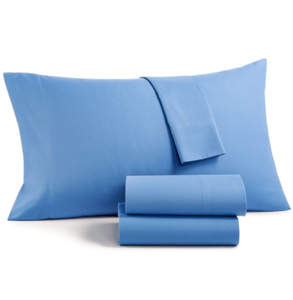 lot 79 image: Brand New Martha Stewart Essentials Solid Microfiber 4-Piece King Sheet Set