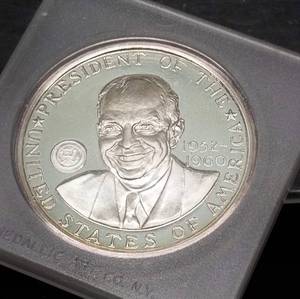 US EISENHOWER COMMEMORATIVE 90% SILVER DOLLAR