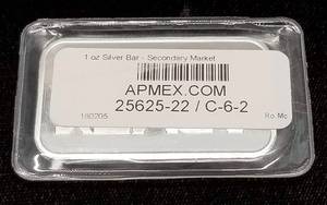 1 TROY OZ .999 FINE SILVER BAR APMEX SEALED