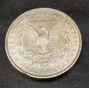 1880-O MORGAN SILVER DOLLAR AU