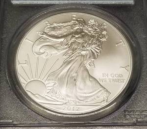 2012-S AMERICAN SILVER EAGLE MS70 PCGS FIRST STRIKE