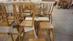 8 Tables On A Pellet--Solid White Oak With A Clear Finish