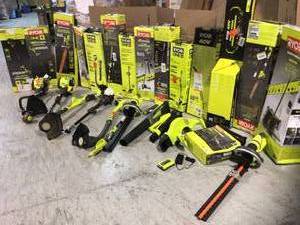 Lot of Assorted Ryobi Lawn Care items Various Models and Conditions See Pictures
