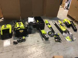 Lot of Assorted and Mixed Ryobi Items Customer Returns See Pictures