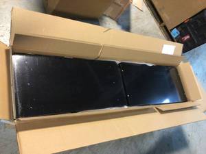 Ready-to-Assemble 24-Gauge Steel Freestanding Garage Cabinet in Black (36 in. W x 72 in. H x 18 in. D) by Husky Customer Returns See Pictures